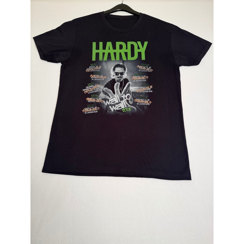 Hardy Wall to Wall Tour T-Shirt Mens Black Graphic Concert Tee 2022 Tour Dates